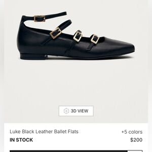Alohas Black Luke Leather Ballet Flats